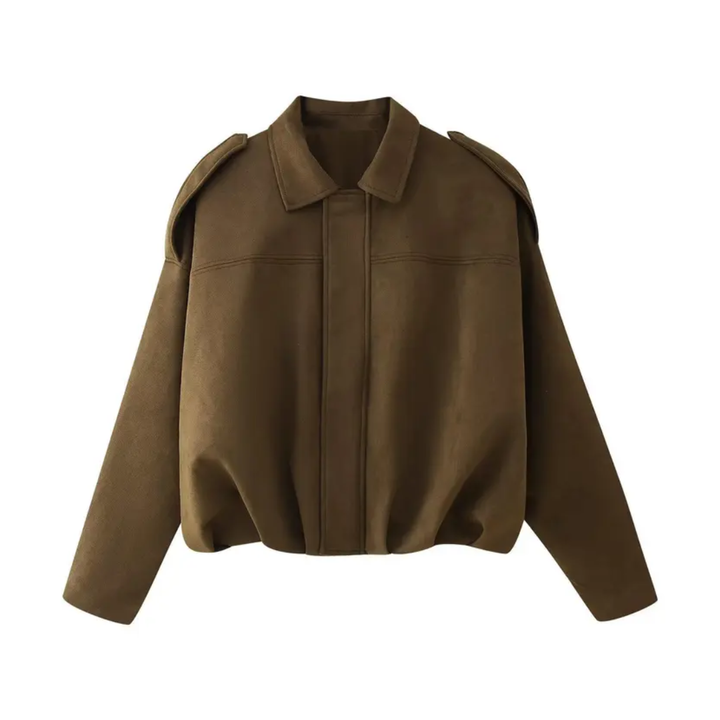 PETRA™ – Vintage Wildleder Epauletten Bomberjacke