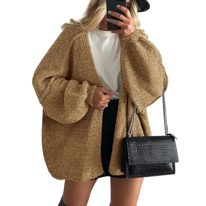 WRENLEY™ – Gemütlicher, oversized Cardigan mit offener Vorderseite