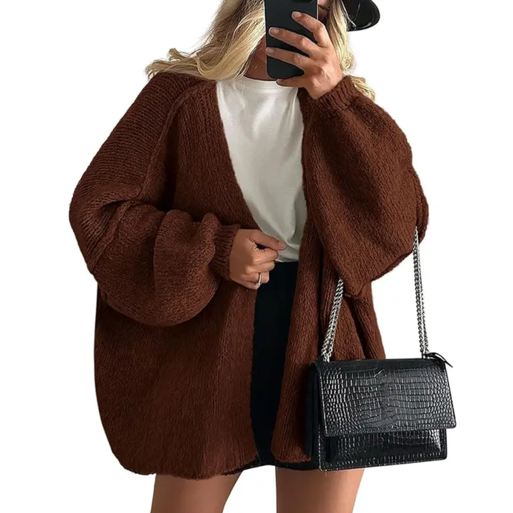 WRENLEY™ – Gemütlicher, oversized Cardigan mit offener Vorderseite