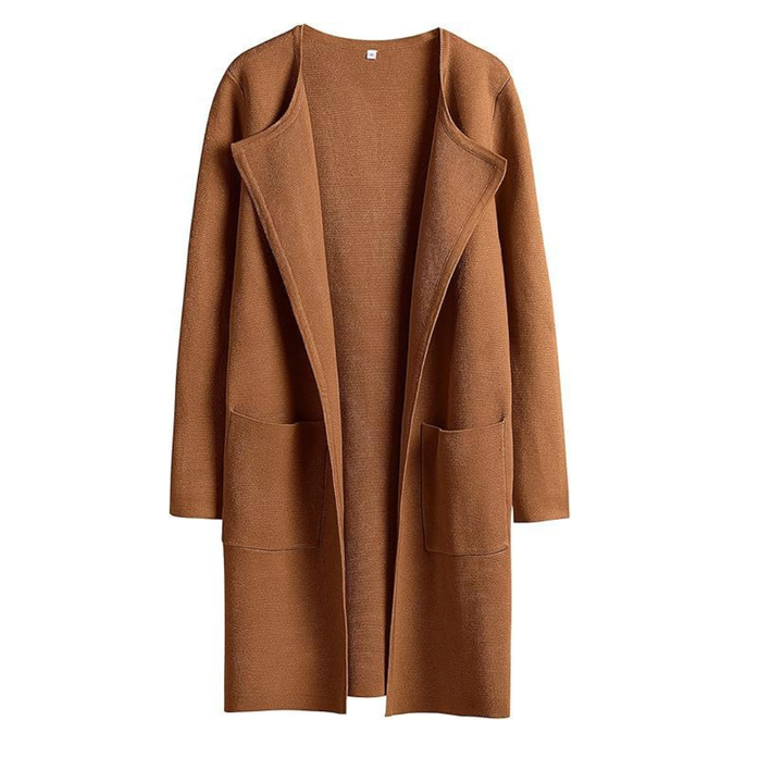 FREJА™ – Kuscheliger Strick-Cardigan mit Revers und offener Vorderseite