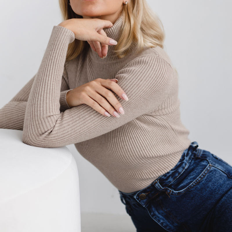 MAEVA™ – Rippstrick-Rollkragenpullover