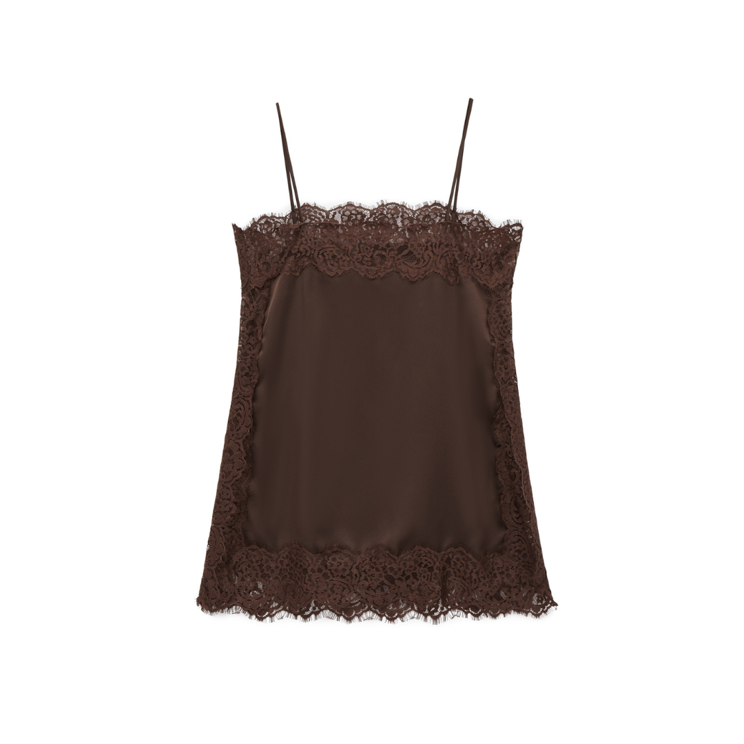 NADELLE™ – Satincamisol mit Spitzenbesatz