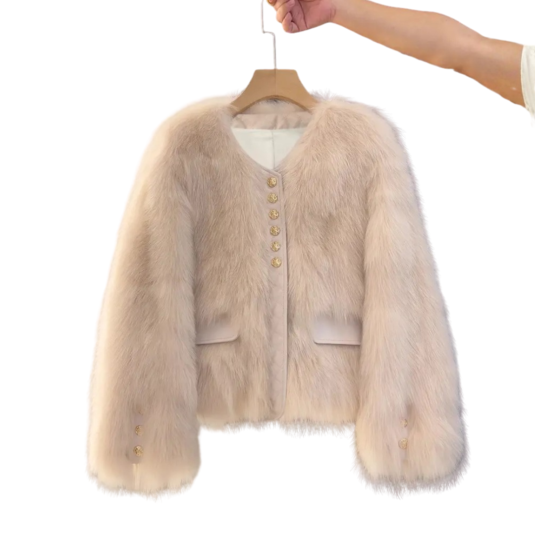 COSETTE™ – Koreanischer Fuchsfellimitat-Mantel