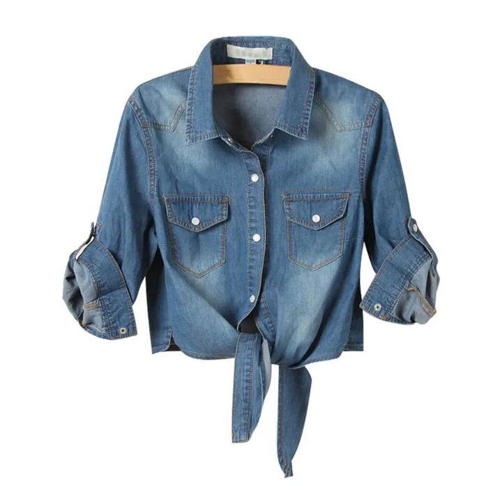 HARVEST™ – Gestrickte Crop-Jeans-Cardigan