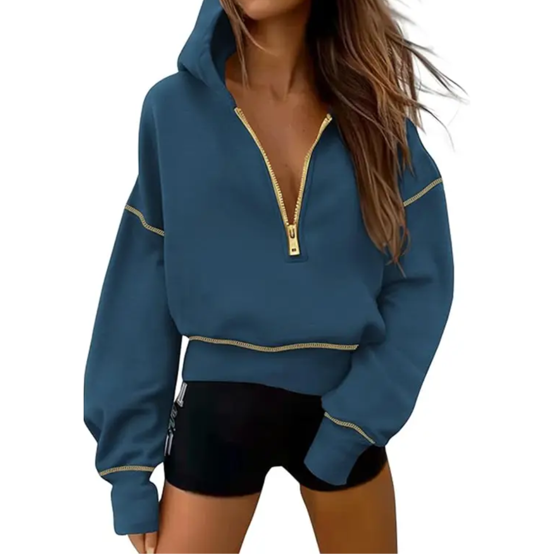 BRODIE™ – Gemütliches Cropped Half-Zip Pullover Sweatshirt