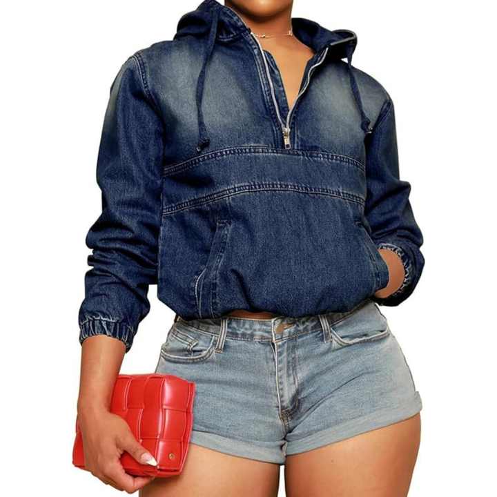 RYDEN™ – Moto-inspirierter Kapuzen-Jeans-Pullover