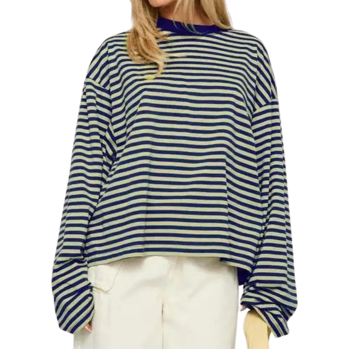 WENDI™ – Lässiges Color-Block-Streifen-Sweatshirt