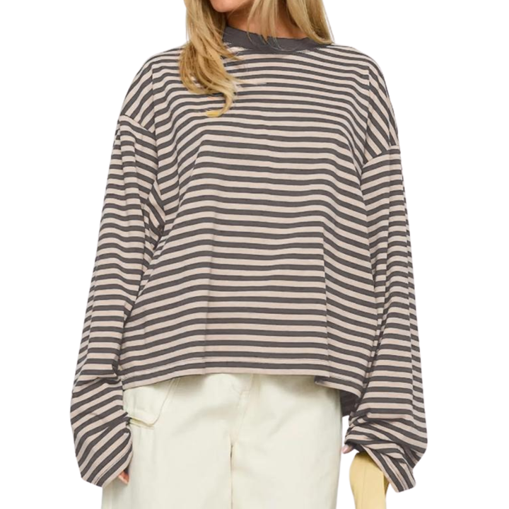 WENDI™ – Lässiges Color-Block-Streifen-Sweatshirt