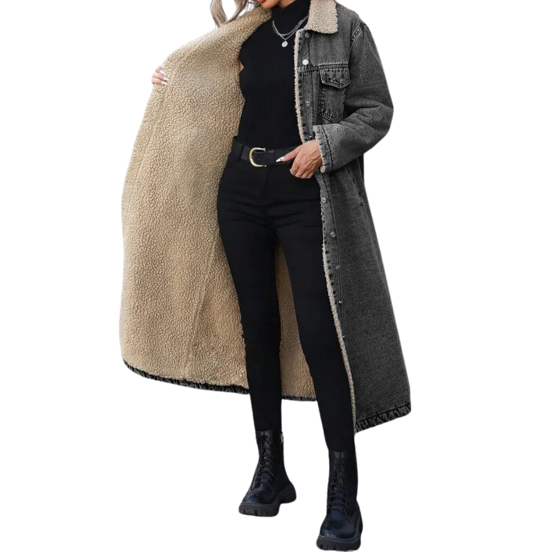 JUNEAU™ – Entspannte Jeansjacke mit Fleecefutter