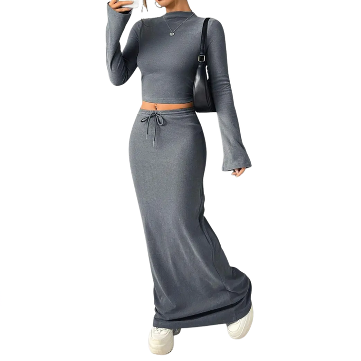 YADIRA™ – Crop-Top und Rock mit Rüschenärmeln