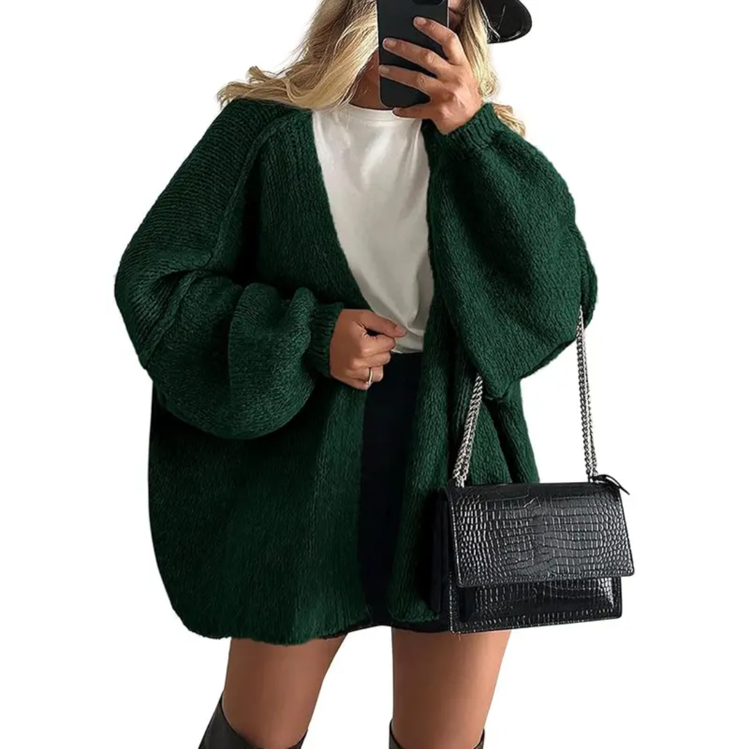 WINONA™ – Gemütliche Oversized Strickjacke mit Laternenärmeln
