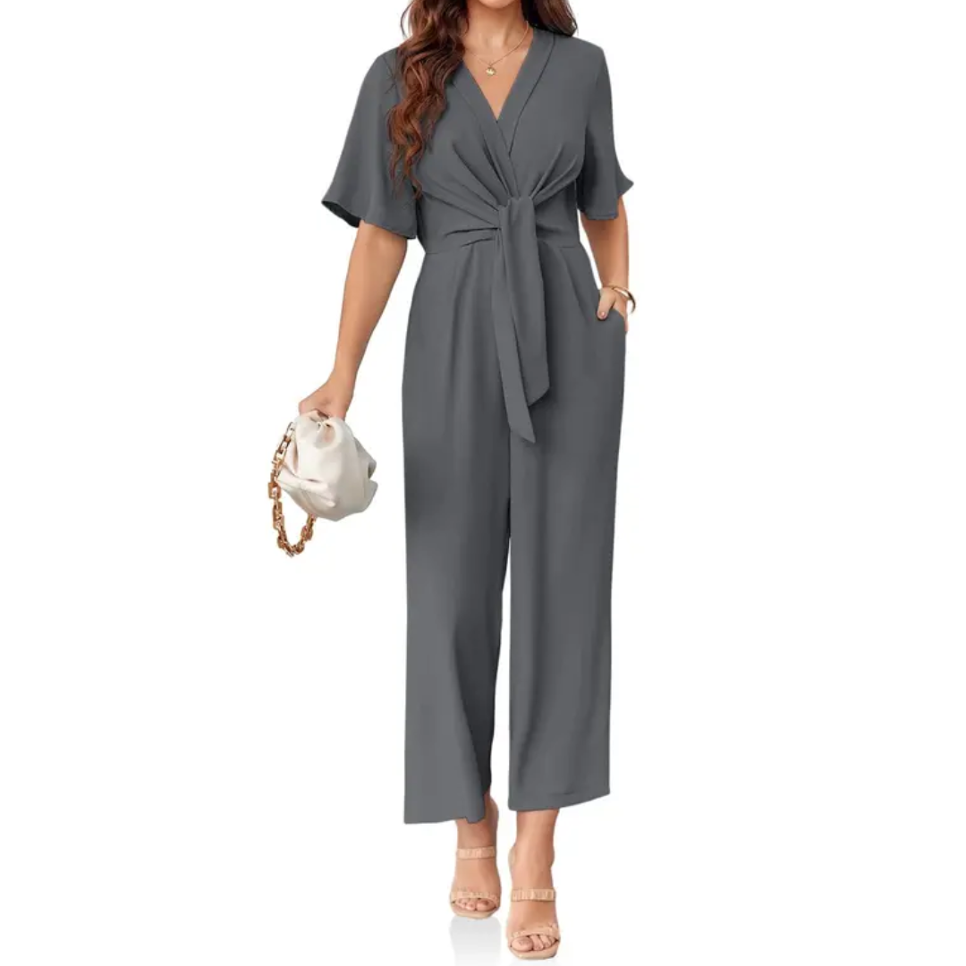 WAVERLY™ – Entspannter Jumpsuit mit V-Ausschnitt und weitem Bein