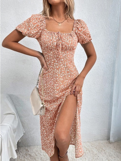 COLETTE™ – Lässiges Sommer A-Linien-Kleid mit eckigem Ausschnitt