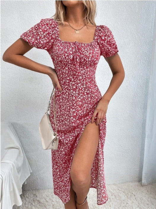 COLETTE™ – Lässiges Sommer A-Linien-Kleid mit eckigem Ausschnitt