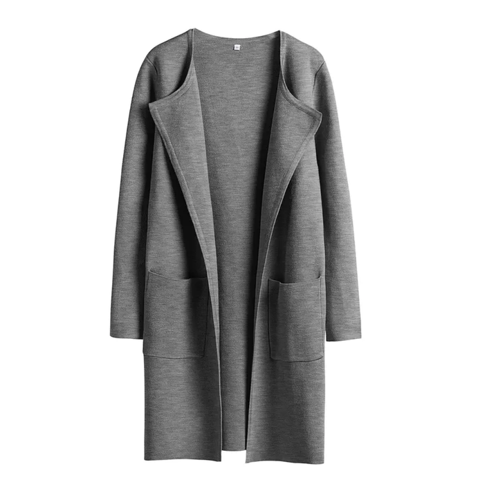 FREJА™ – Kuscheliger Strick-Cardigan mit Revers und offener Vorderseite