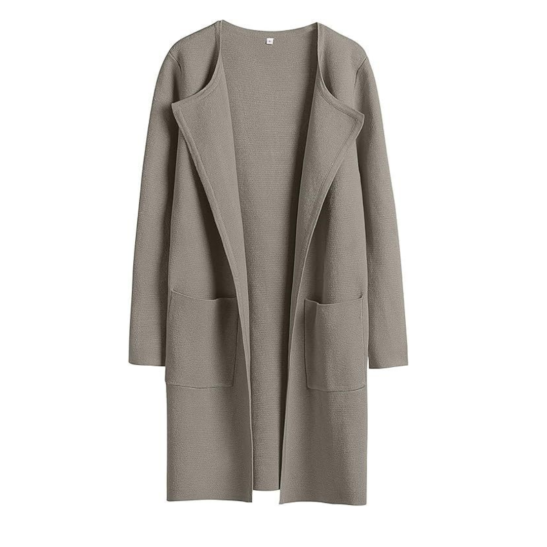 FREJА™ – Kuscheliger Strick-Cardigan mit Revers und offener Vorderseite