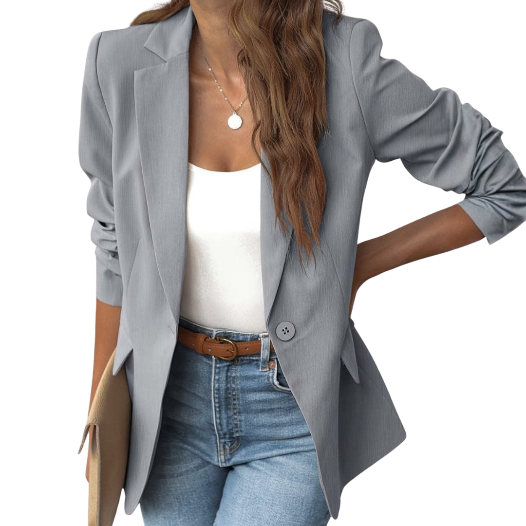 WAVERLY™ – Polierter Ein-Knopf-Blazer & Hose-Set