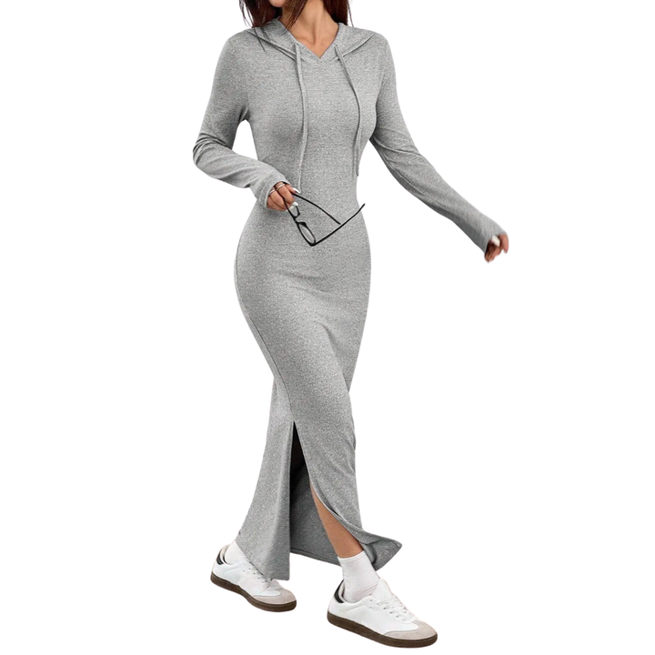 NICOLETTE™ – Kuscheliges Kapuzen-Bodycon-Strickkleid