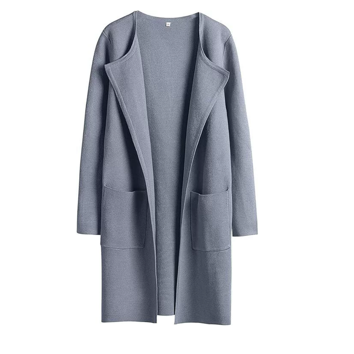 FREJА™ – Kuscheliger Strick-Cardigan mit Revers und offener Vorderseite