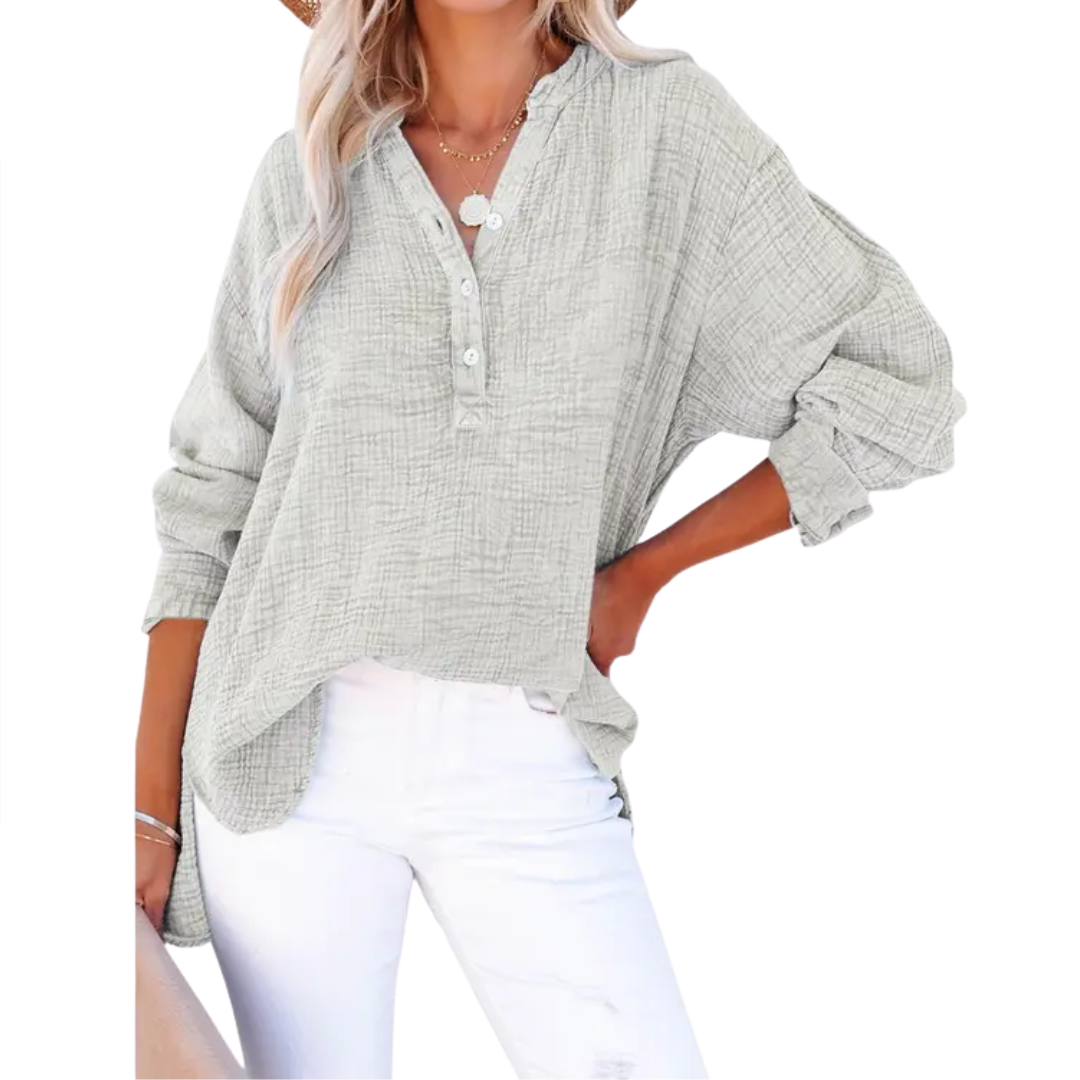 CLEO™ – Entspannte Oversized-Bluse mit Knopfleiste
