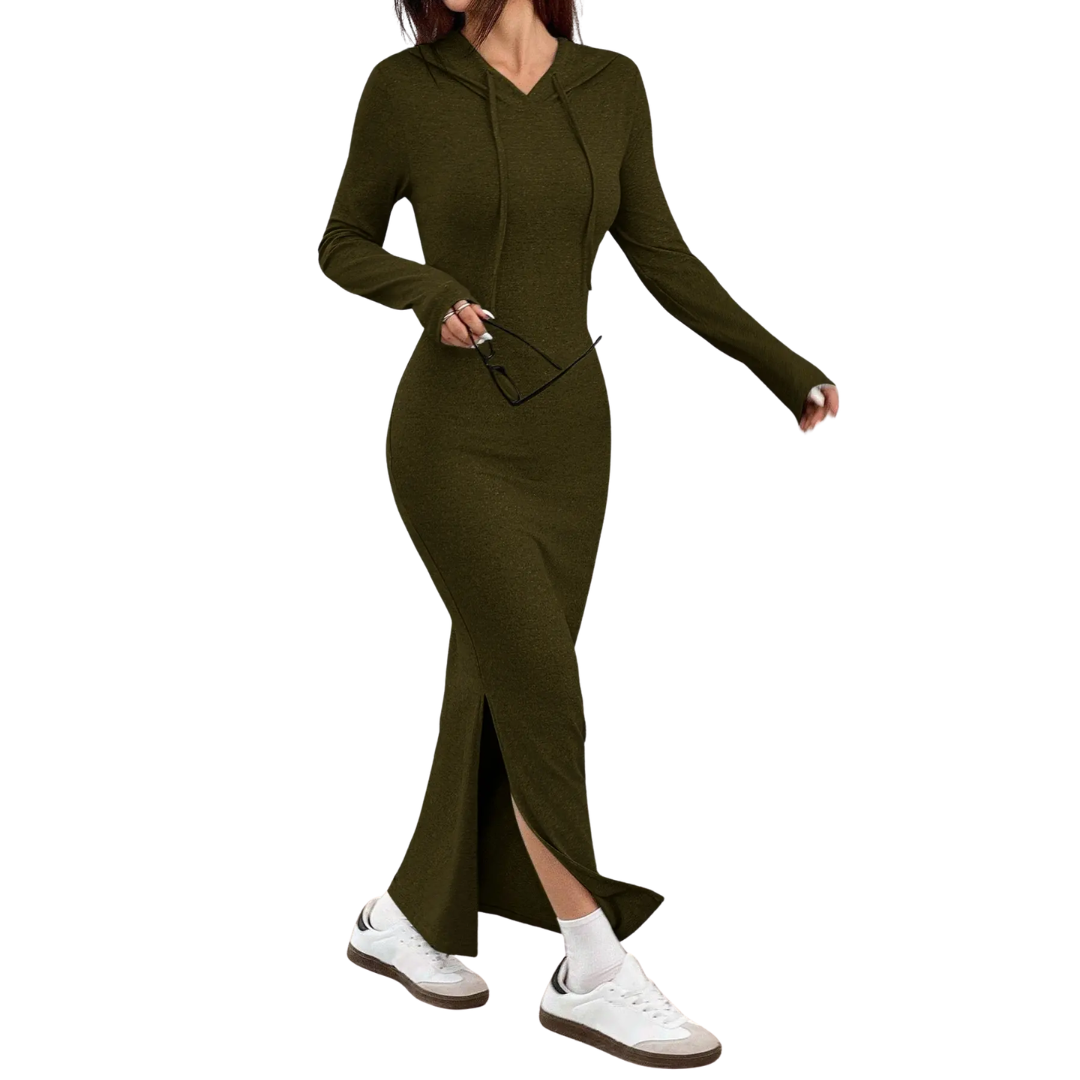 NICOLETTE™ – Kuscheliges Kapuzen-Bodycon-Strickkleid