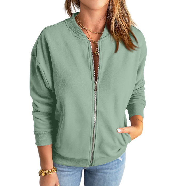 SOLANGE™ – Freizeit-Sweatshirt-Jacke mit Reißverschluss