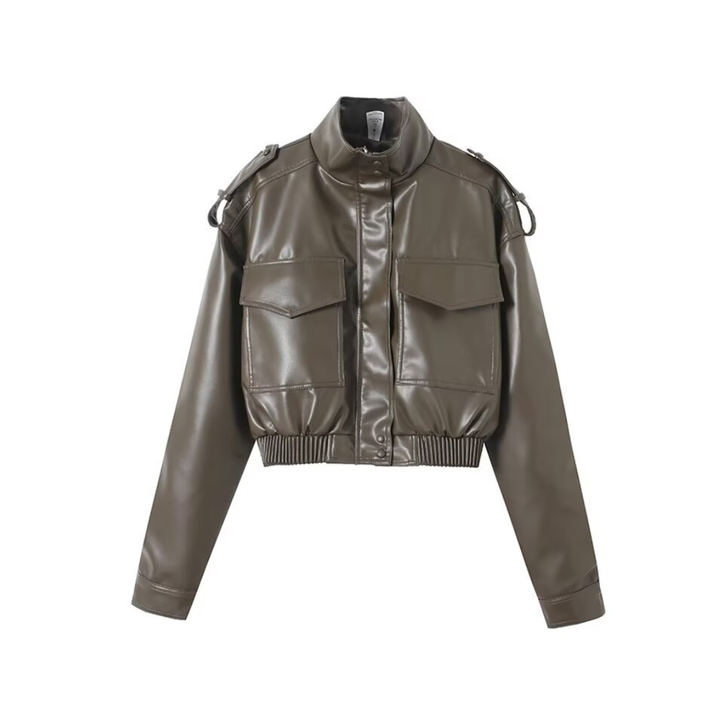 ZEPHYRINE™ – Ausgefallene Kunstleder-Motorradjacke