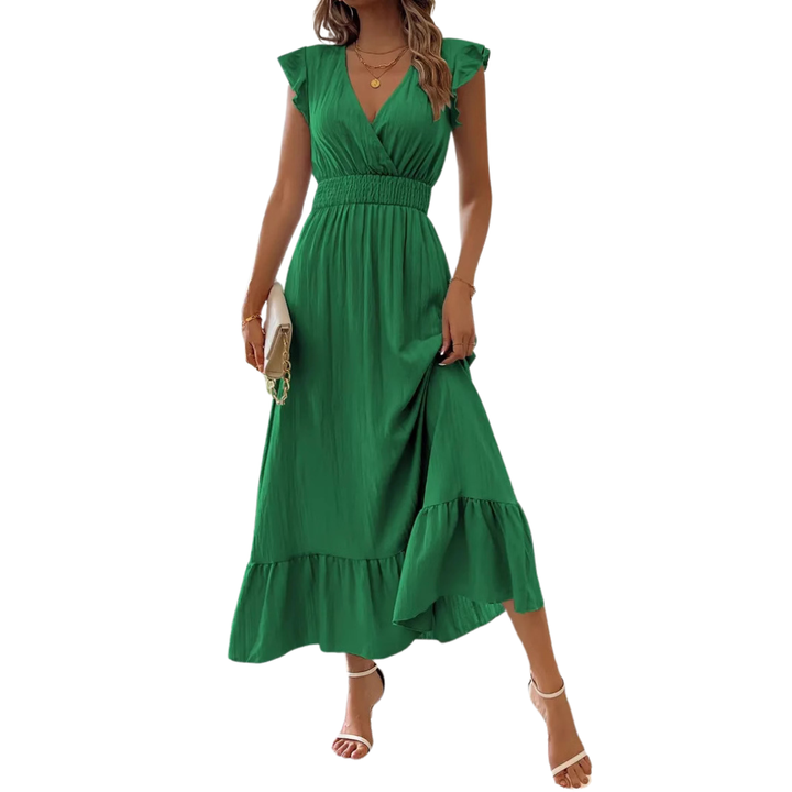 LORELEI™ – Luftiges Maxikleid mit kurzen Ärmeln