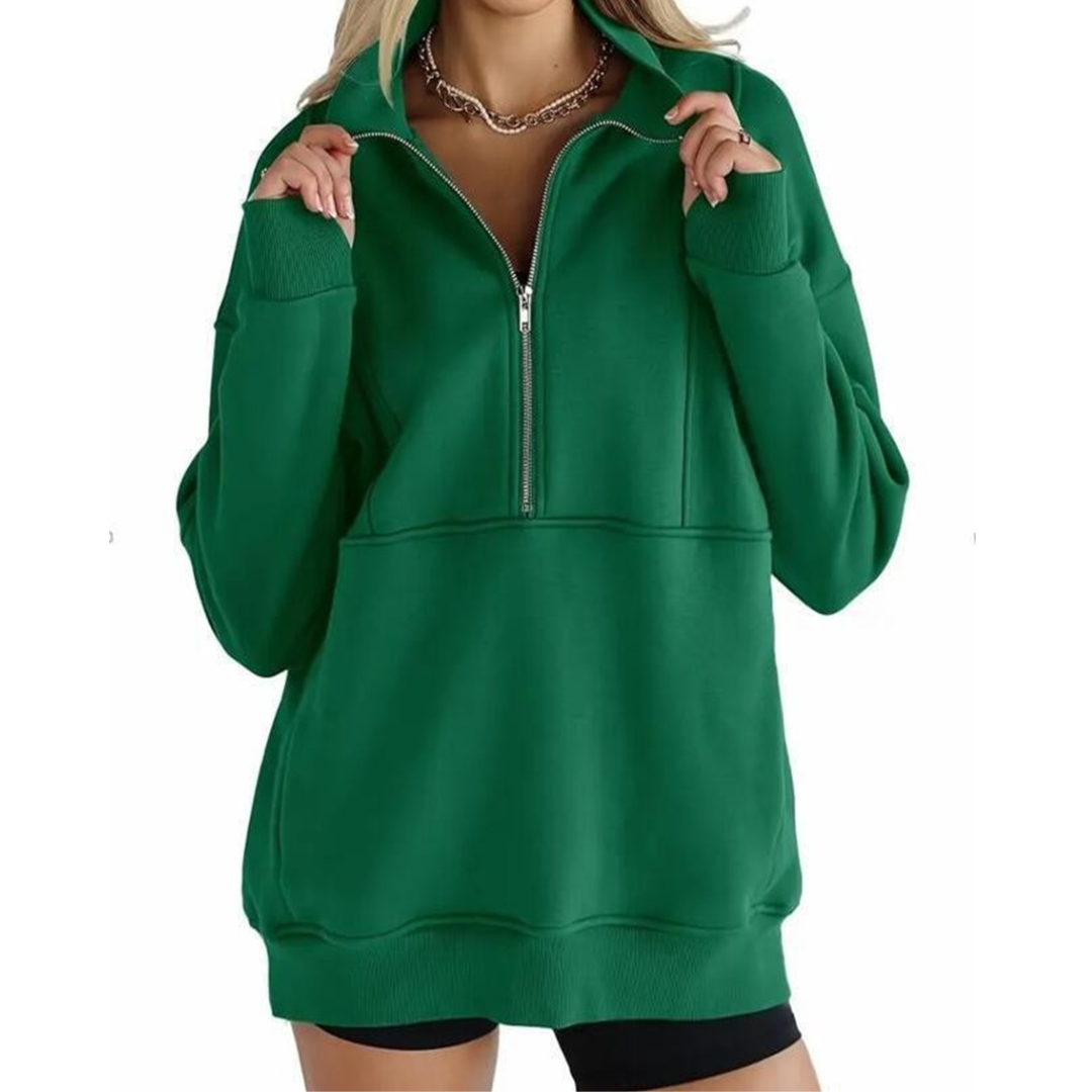 HADLOW™ – Gemütliches Fleece-Halbzip-Pullover-Sweatshirt