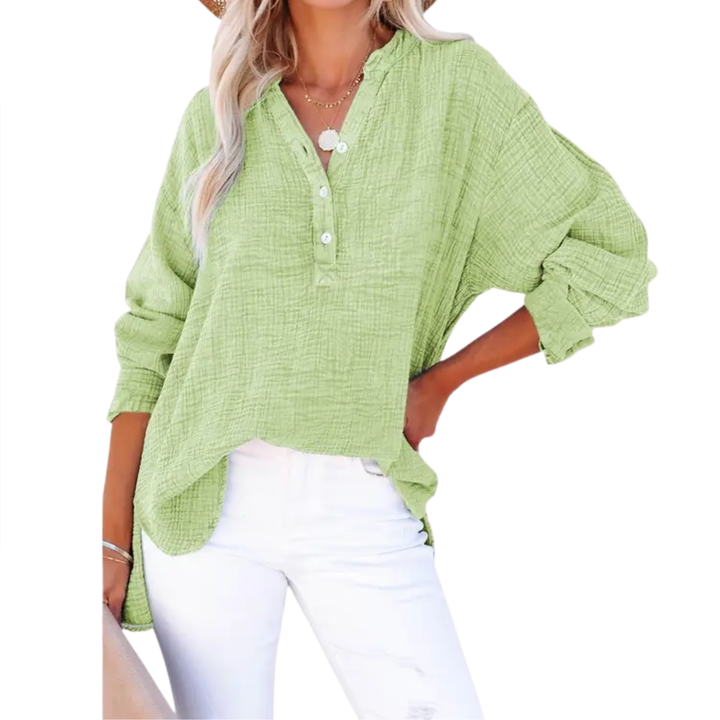 CLEO™ – Entspannte Oversized-Bluse mit Knopfleiste
