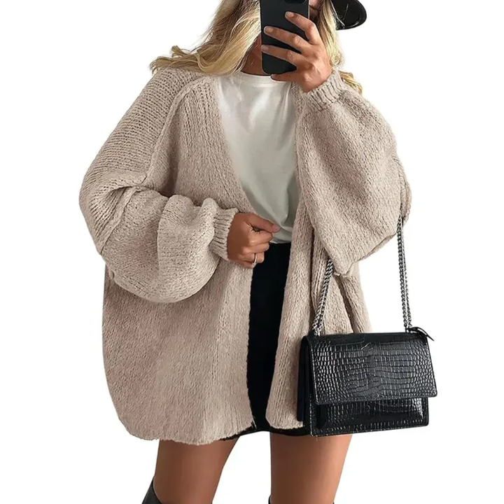 WRENLEY™ – Gemütlicher, oversized Cardigan mit offener Vorderseite