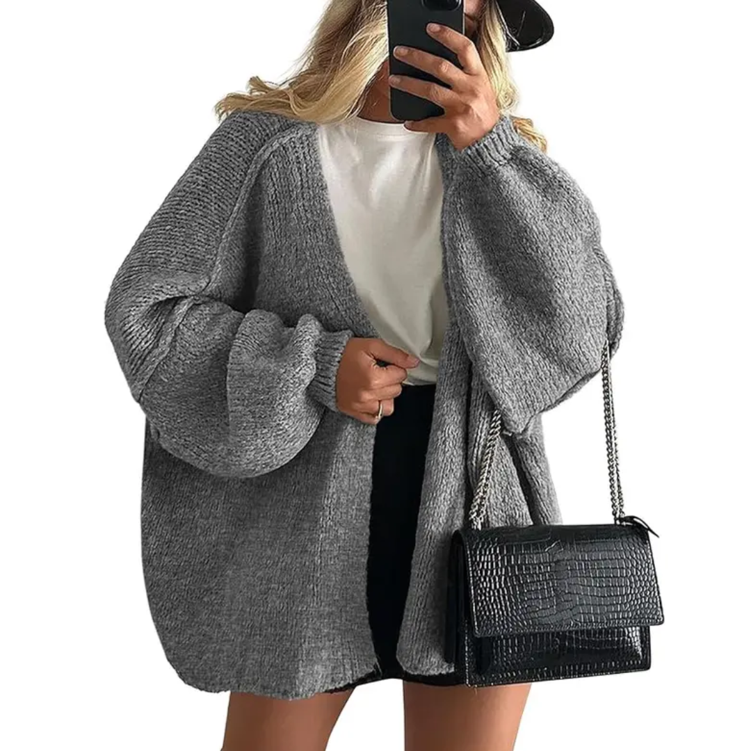 WRENLEY™ – Gemütlicher, oversized Cardigan mit offener Vorderseite