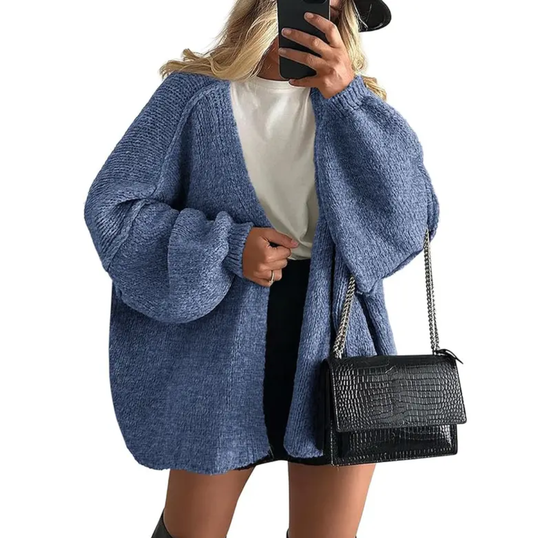 WRENLEY™ – Gemütlicher, oversized Cardigan mit offener Vorderseite