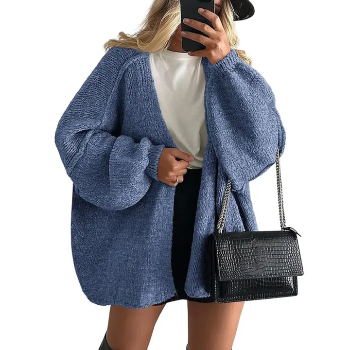WRENLEY™ – Gemütlicher, oversized Cardigan mit offener Vorderseite