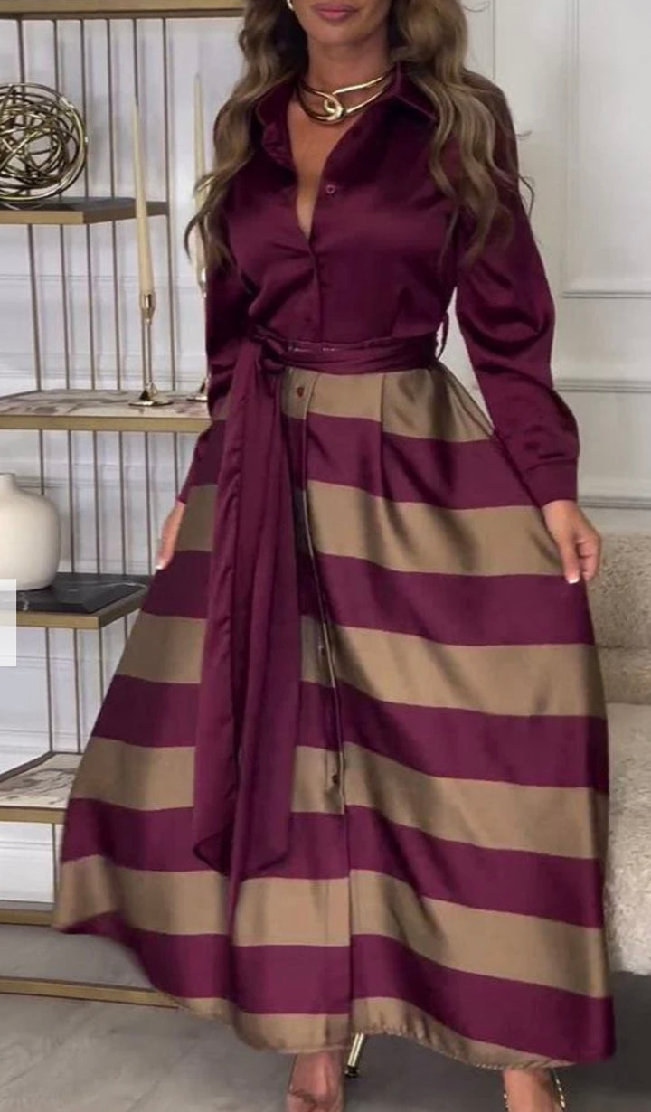 CALISTA™ – Satin-Streifen-Kleid