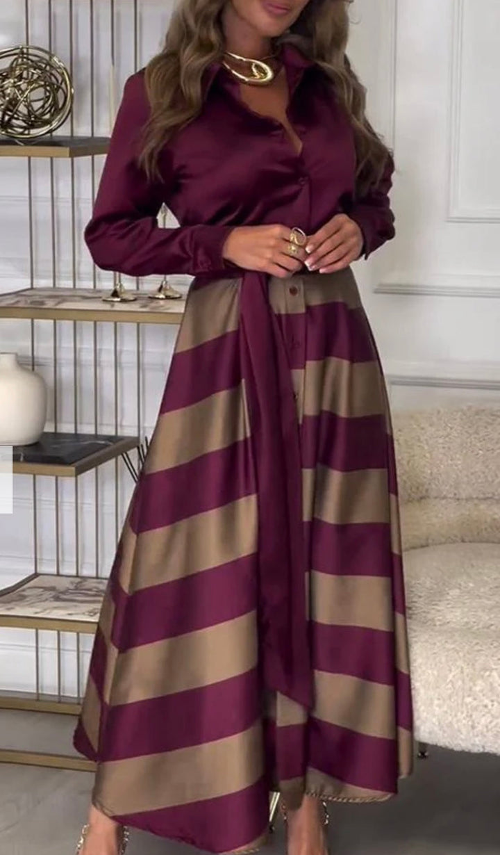 CALISTA™ – Satin-Streifen-Kleid