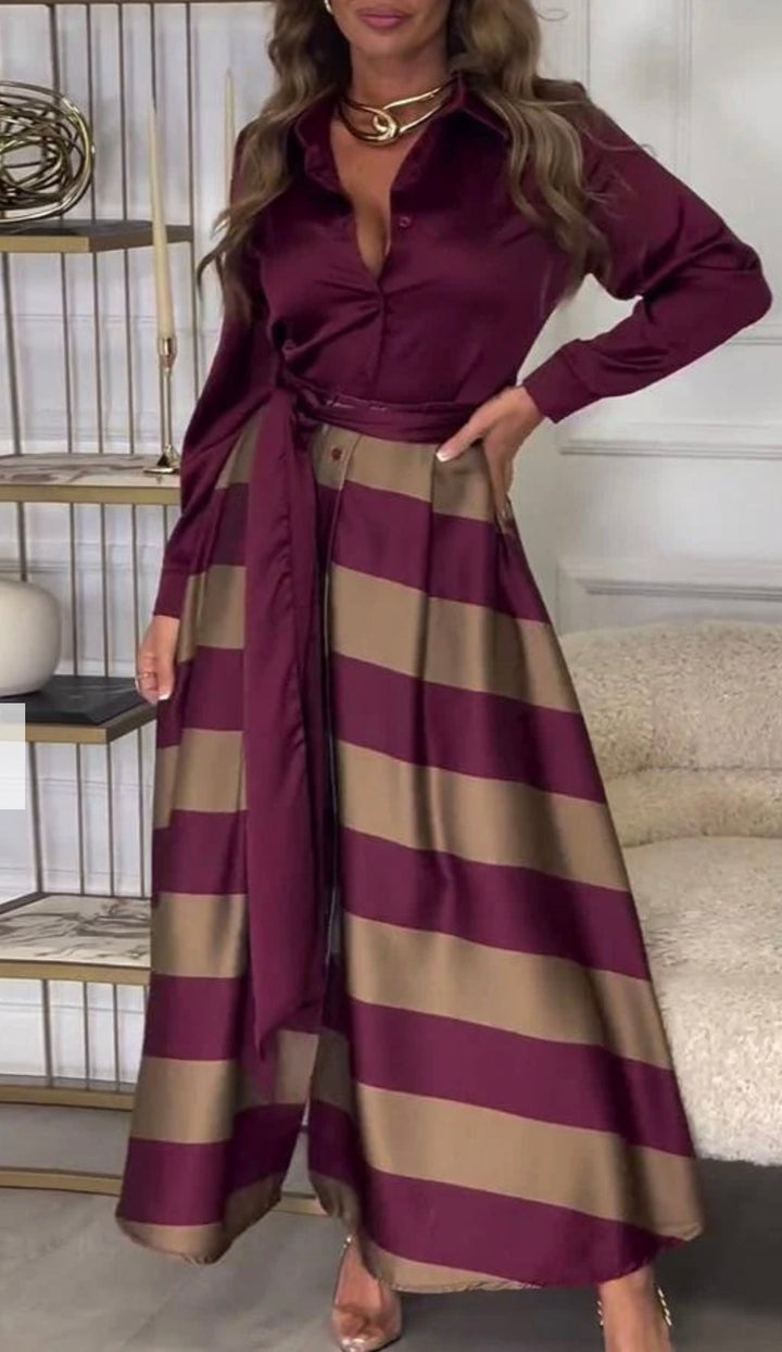 CALISTA™ – Satin-Streifen-Kleid