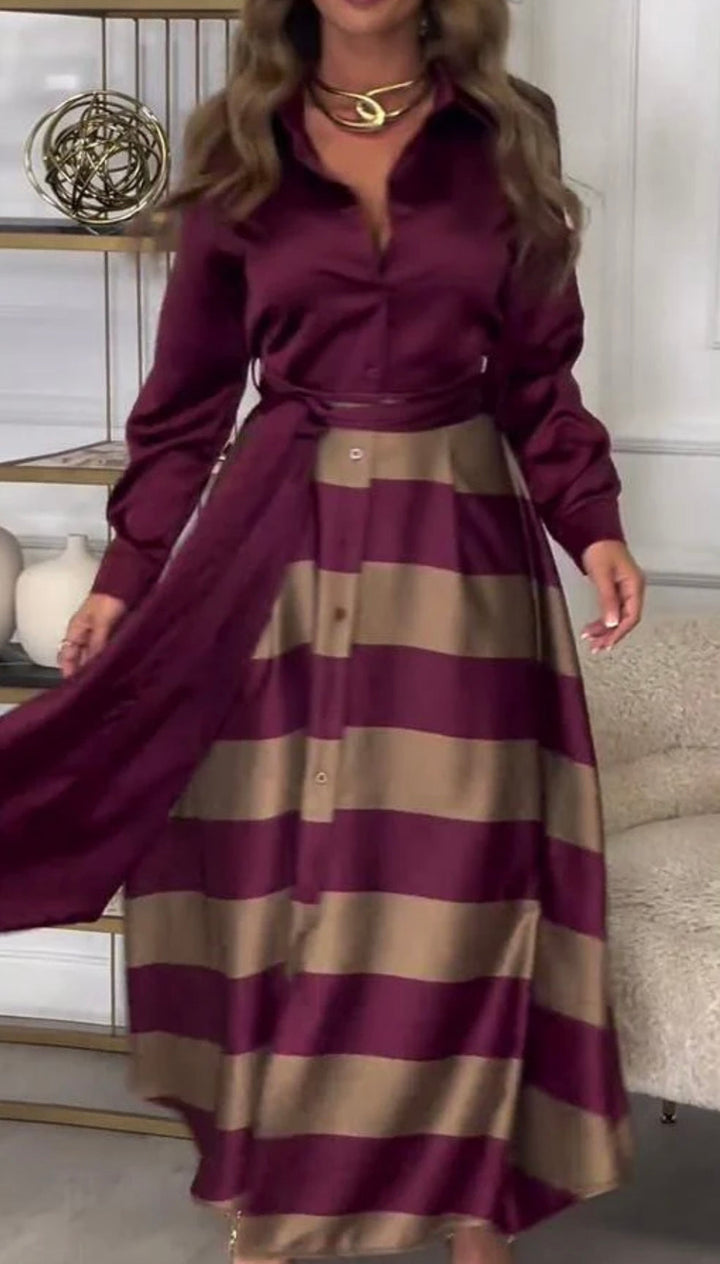 CALISTA™ – Satin-Streifen-Kleid