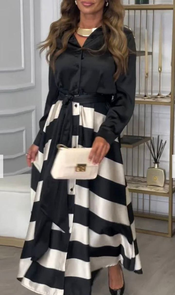CALISTA™ – Satin-Streifen-Kleid