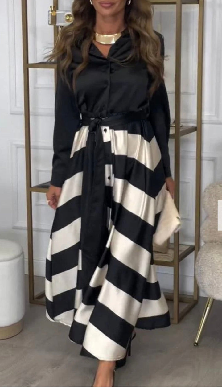 CALISTA™ – Satin-Streifen-Kleid