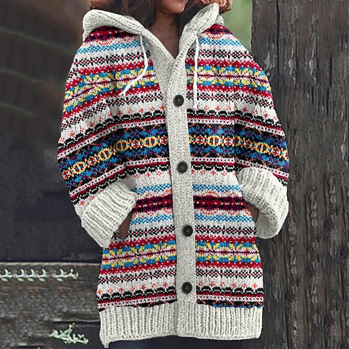 INDIRA™ | Boho-bedruckter Cardigan