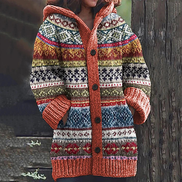 INDIRA™ | Boho-bedruckter Cardigan