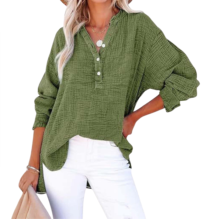 CLEO™ – Entspannte Oversized-Bluse mit Knopfleiste