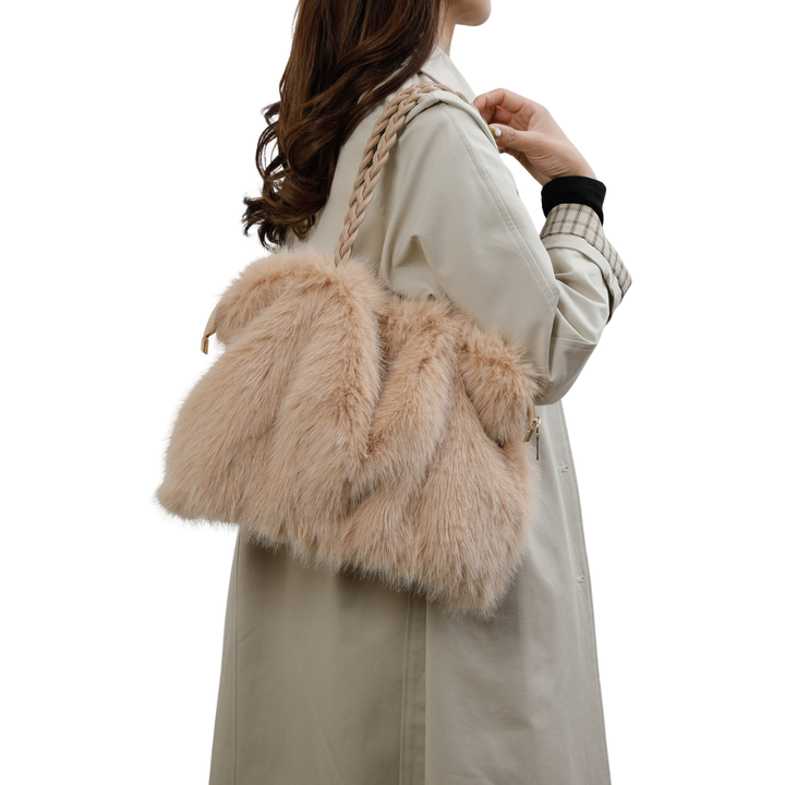 VELVET™ – Retro Plüsch Große Umhängetasche