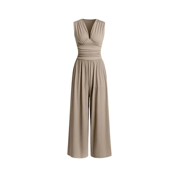 WYLENE™ – Ärmelloser gerippter Jumpsuit mit weitem Bein