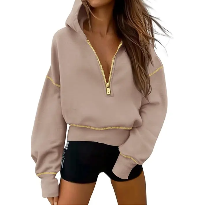 BRODIE™ – Gemütliches Cropped Half-Zip Pullover Sweatshirt