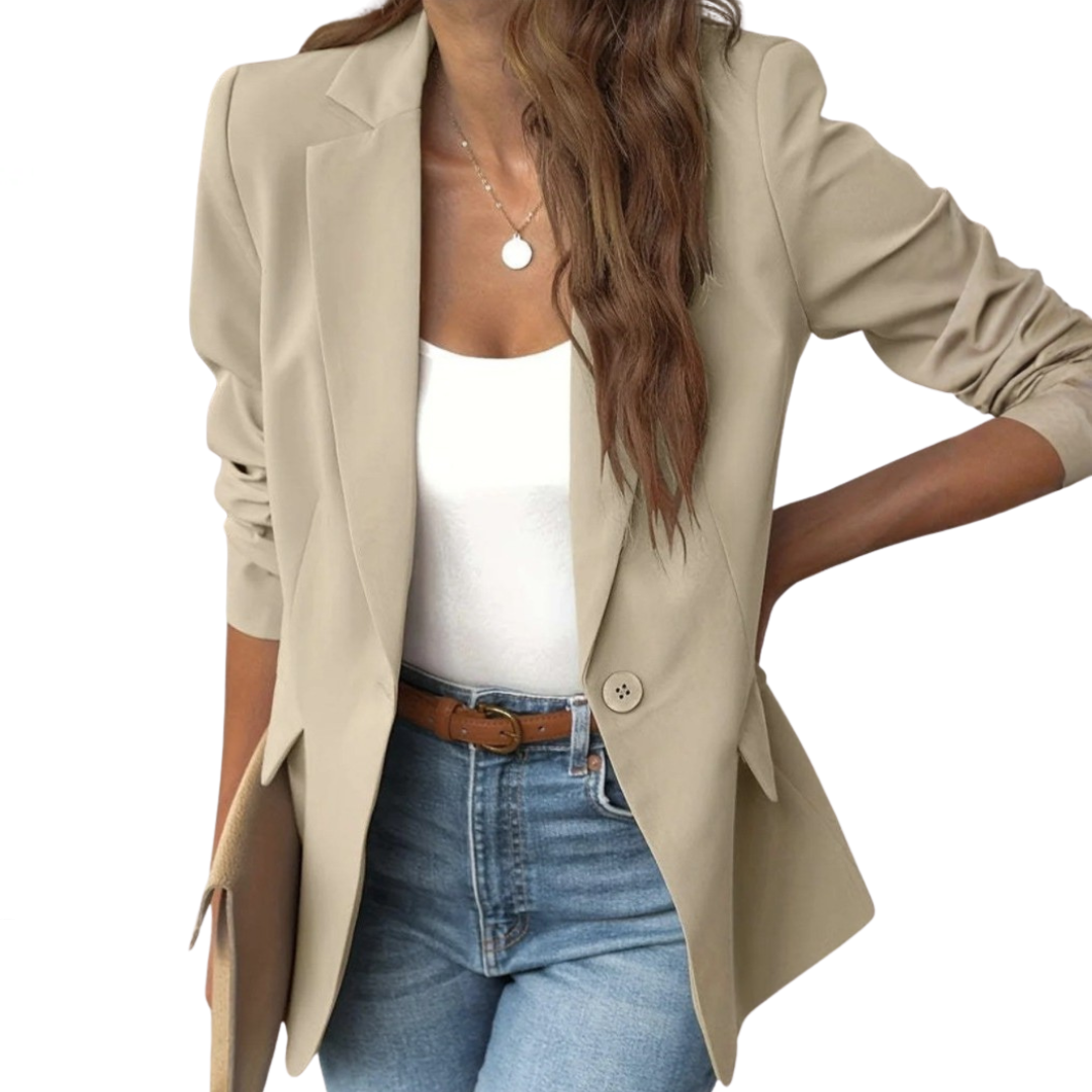 WAVERLY™ – Polierter Ein-Knopf-Blazer & Hose-Set