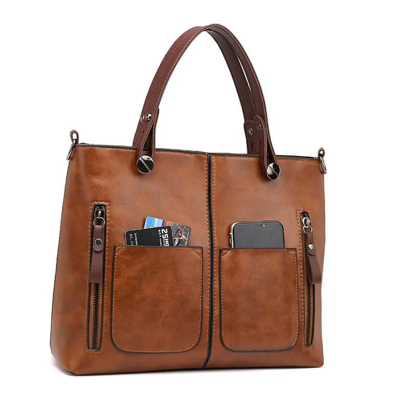 LIVIA™ – Klassische Lederhandtasche
