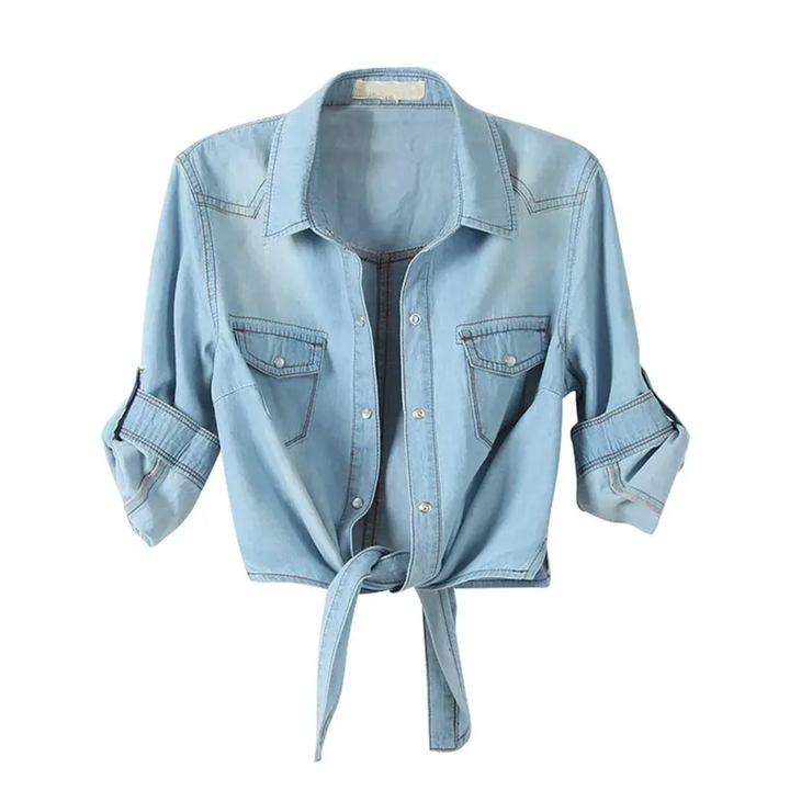HARVEST™ – Gestrickte Crop-Jeans-Cardigan