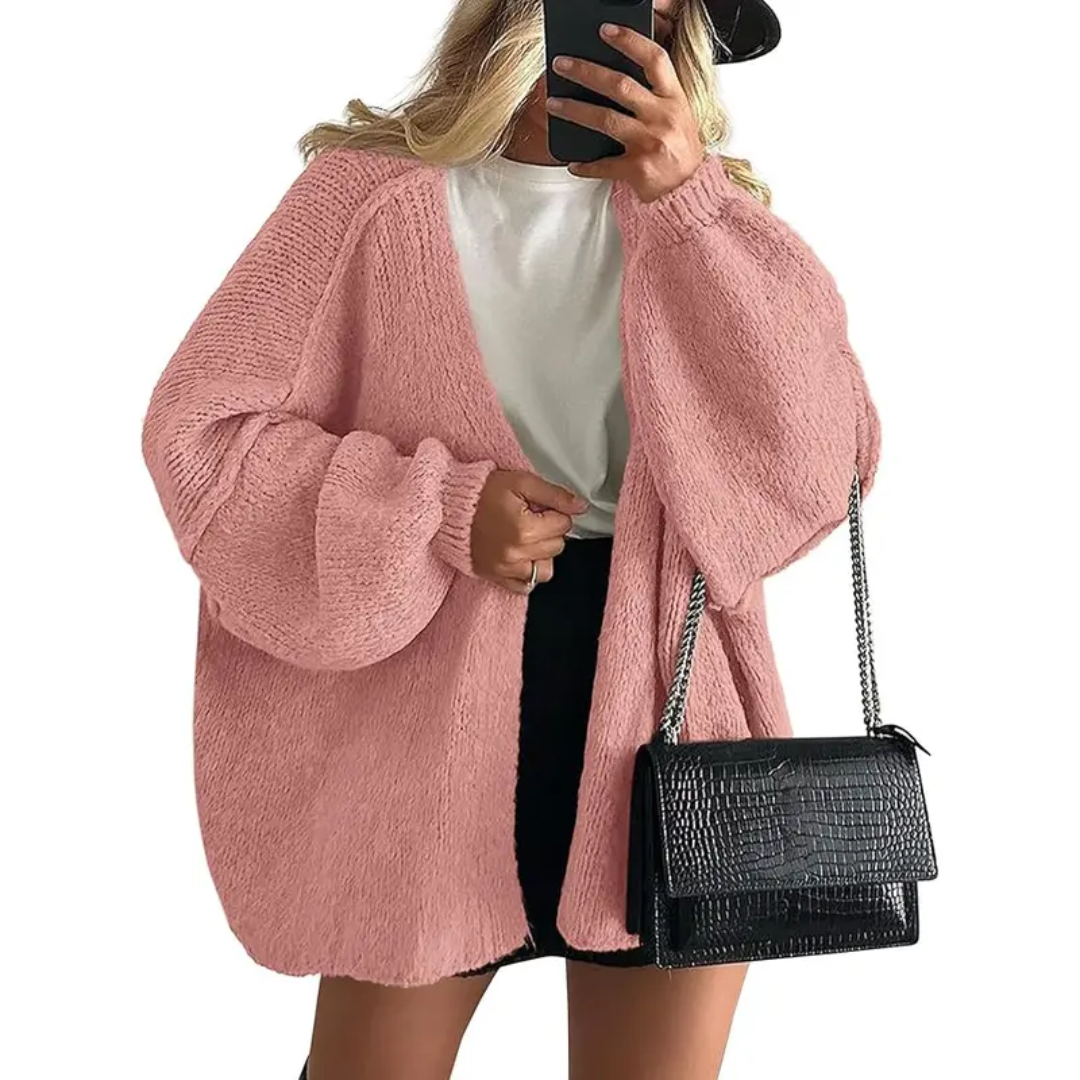WINONA™ – Gemütliche Oversized Strickjacke mit Laternenärmeln